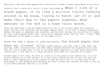 Foram Shah on Blank Paper